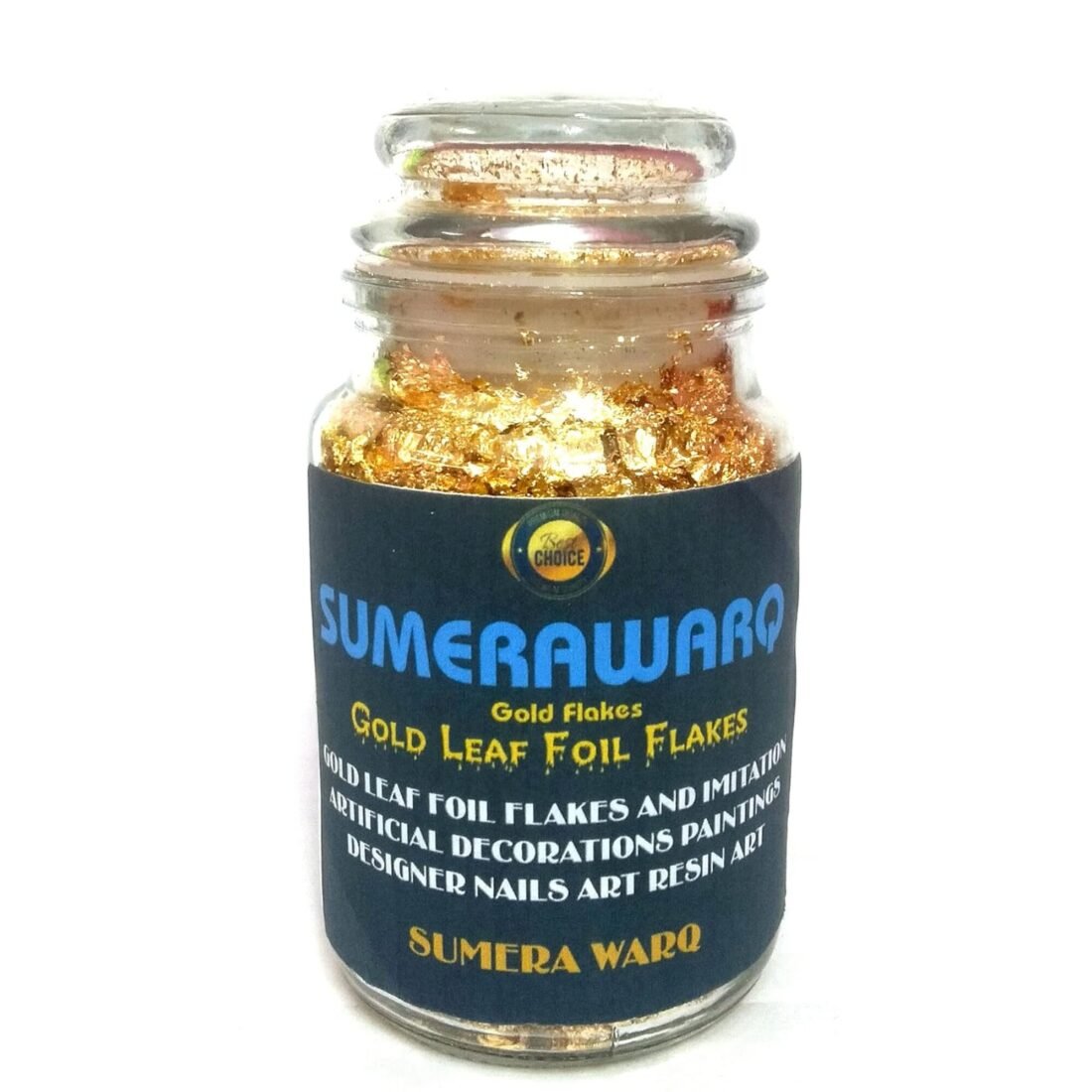 Gold leaf schabin gilding flakes bottle – Sumera Warq