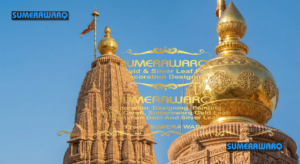 Gold Leafing Temple gold Kalash 