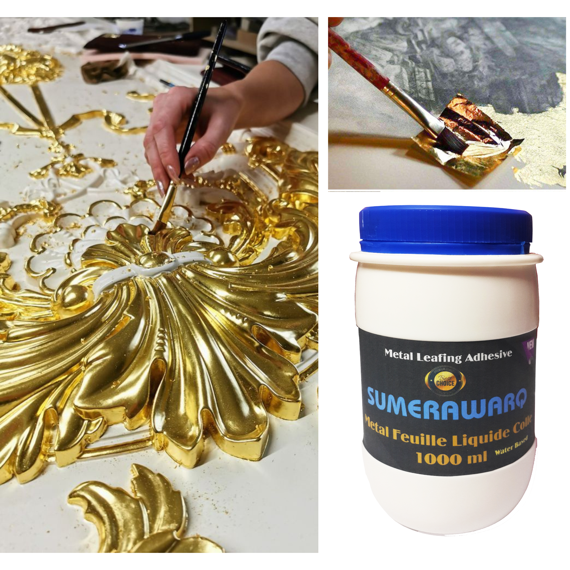 Metal leafing Glue