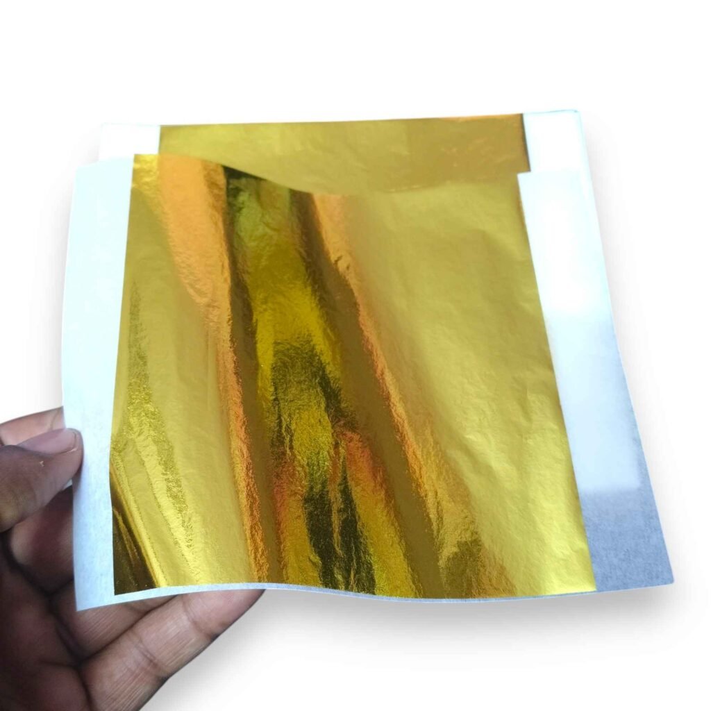 Gold leaf foil sheet used for furniture gilding - Sumera Warq