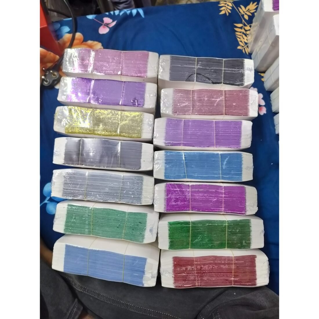 14 multi color gold foil sheets