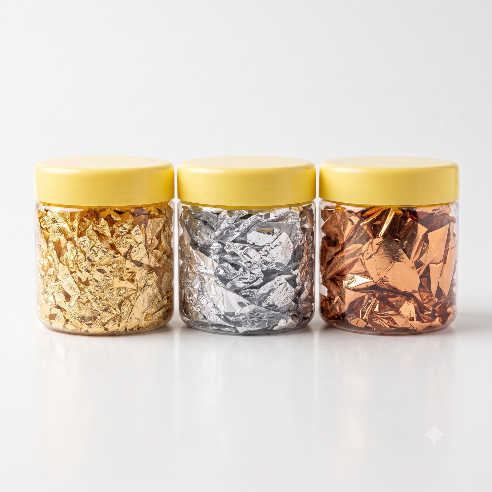 Gold, Silver & Copper Foil Flakes for Art & Crafts – 10 Gram