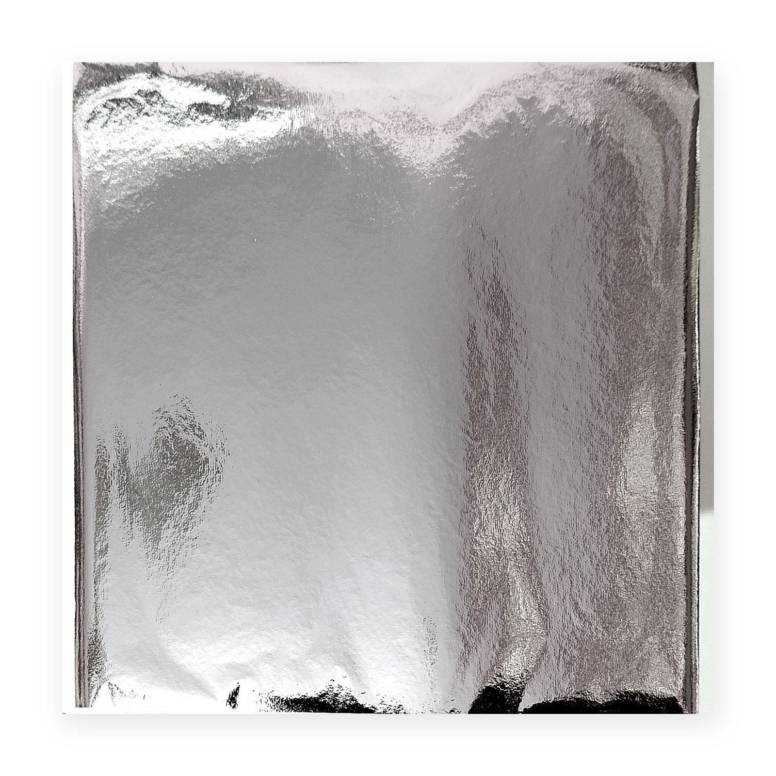 Silver Glossy Leaf Foil Sheets 14 x 14 cm (Pack of 20) – Mirror Finish Imitation Silver Leaf for Resin Art, Nail Art, Gilding & Craft
