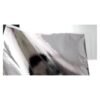 Close-up of silver glossy imitation leaf foil shine and texture