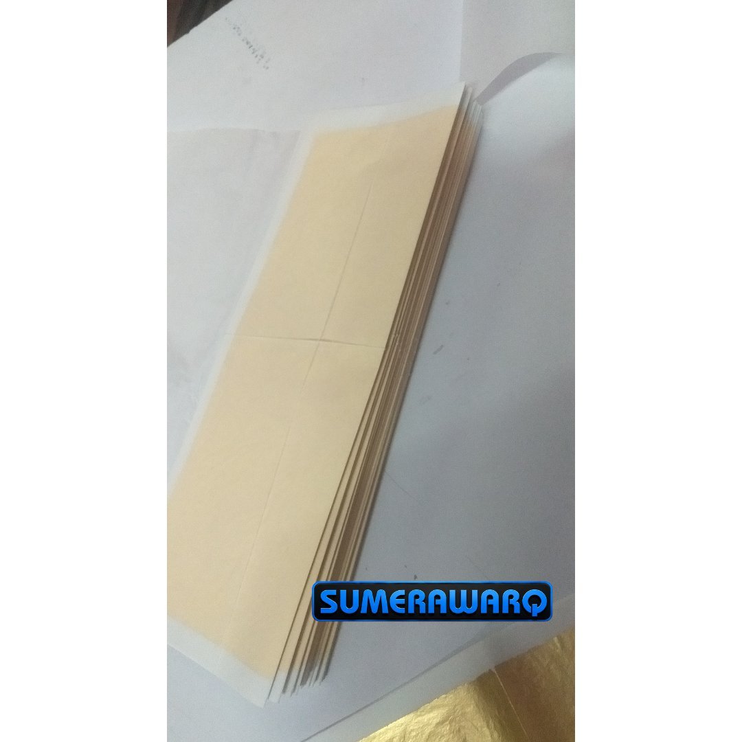 24K gold leaf booklet showing tissue interleaving