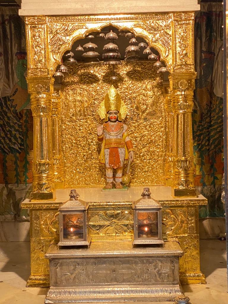 Complete gold leafing at Do Jati Bala Ji Dham temple by Sumera Warq