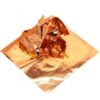 Copper leaf foil sheet 16x16 cm showing metallic texture