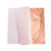 Copper leaf foil sheet 16x16 cm shown with tissue paper backing