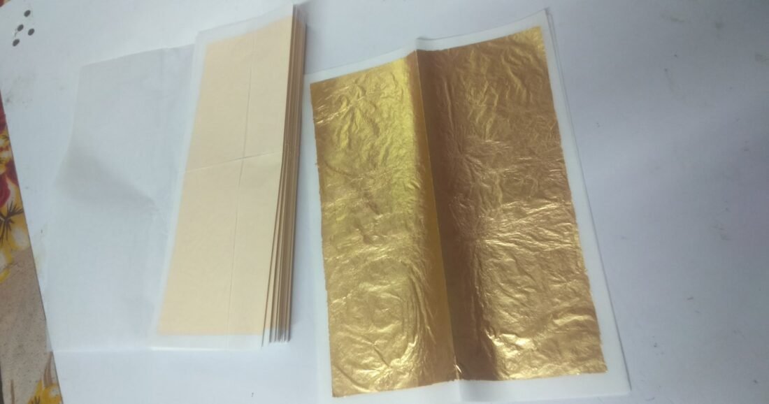 24K edible gold varkh booklet 6x8 inch by Sumera Warq