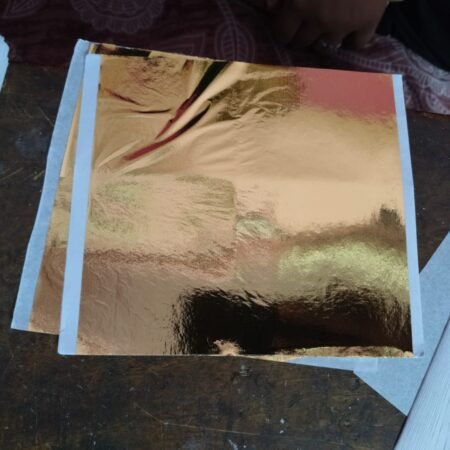 Single gold leaf foil sheet 14x14 cm by Sumera Warq