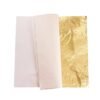Gold leaf foil sheet 16x16 cm shown with tissue paper backing