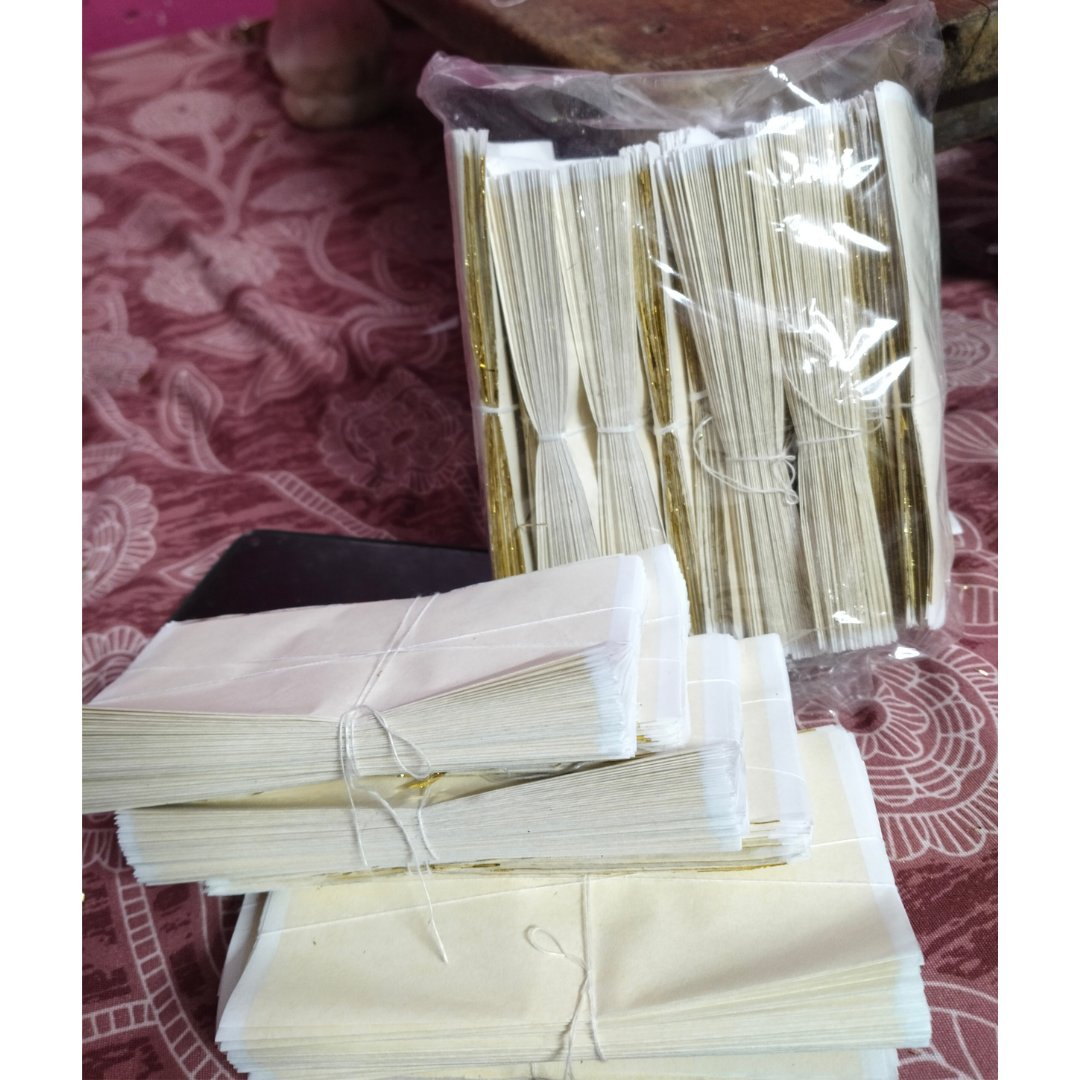 Bundles of gold leaf foil sheet gaddis ready for dispatch