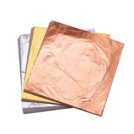 Gold, silver and copper leaf foil sheets 16x16 cm by Sumera Warq