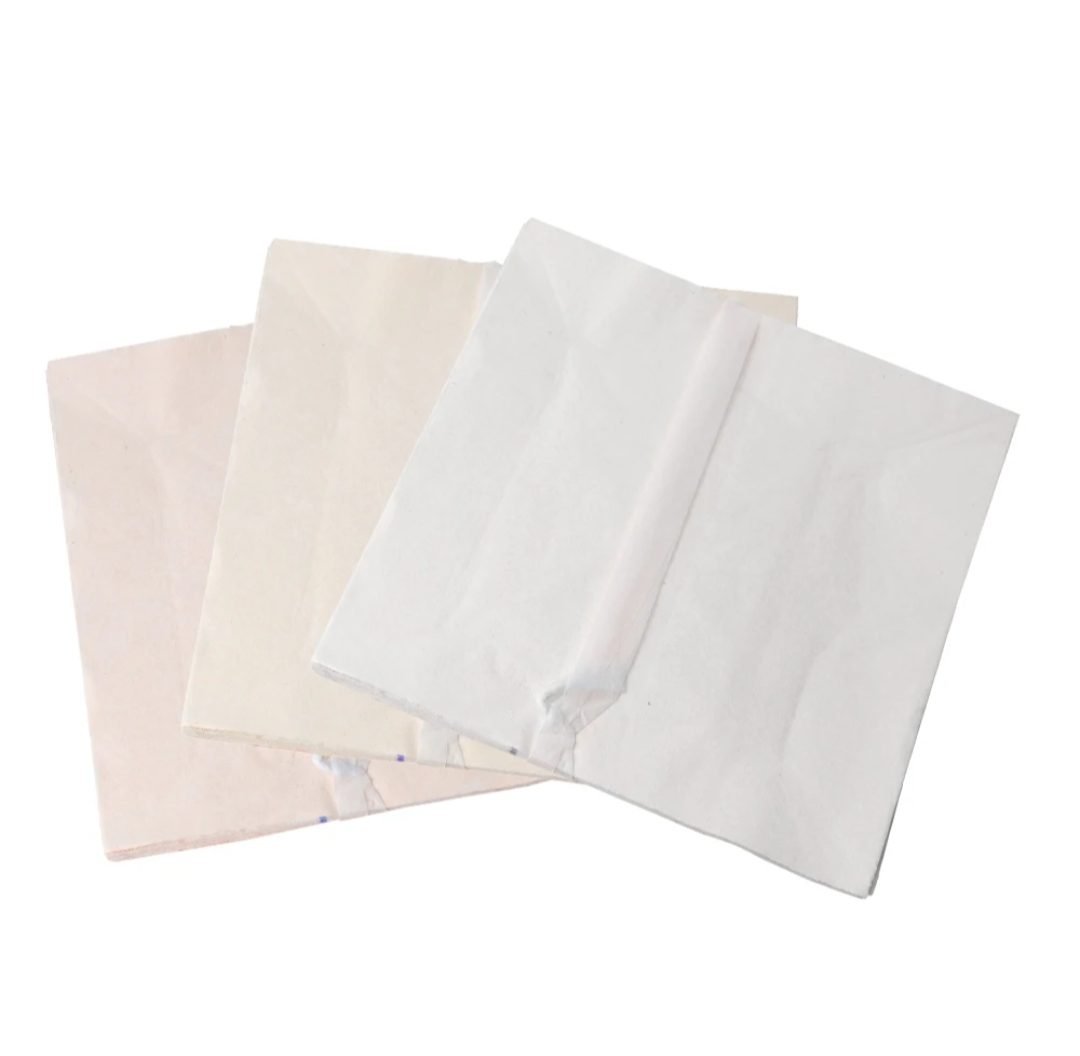 Tissue paper packing used for gold, silver and copper leaf foil sheets