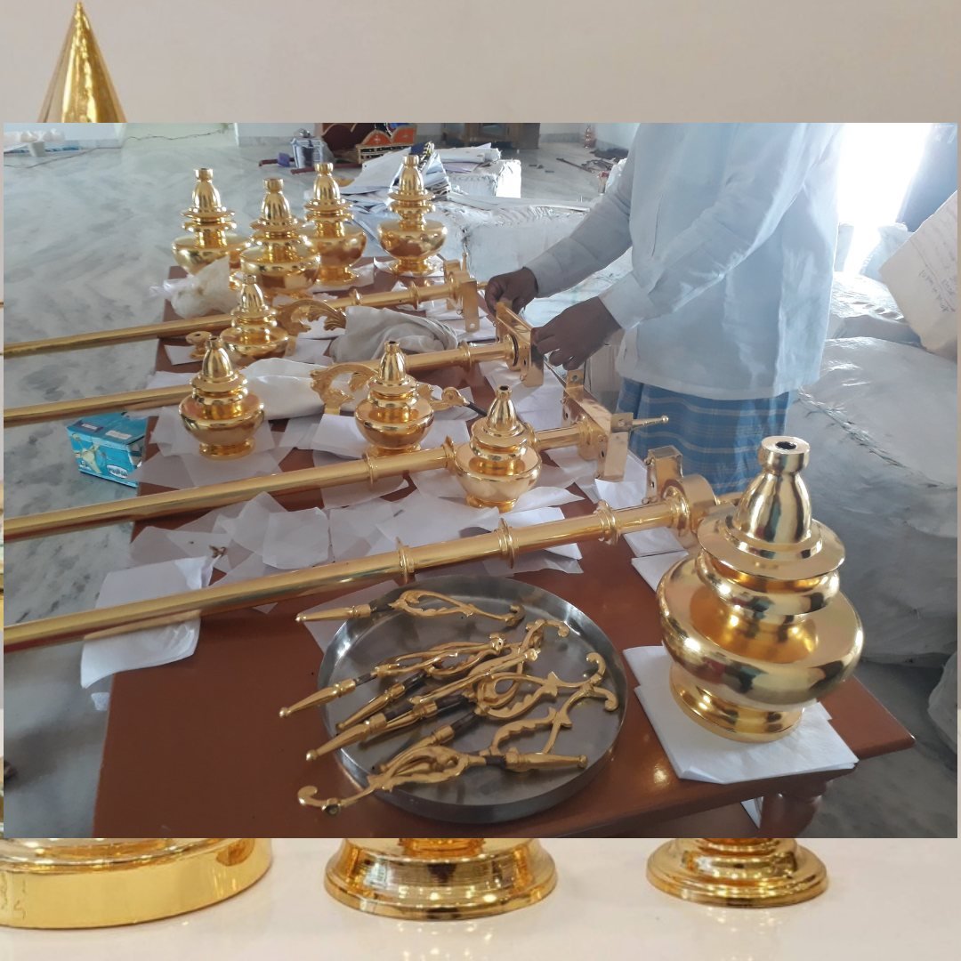 Mandir kalash gold plating production line