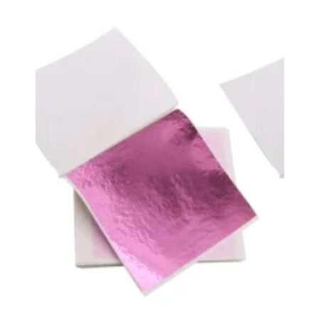 Rose pink metallic foil sheet 14x14 cm for resin art, nail art and craft gilding - SUMERA WARQ Jaipur