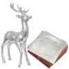 Silver leaf foil sheets applied on a decorative deer statue