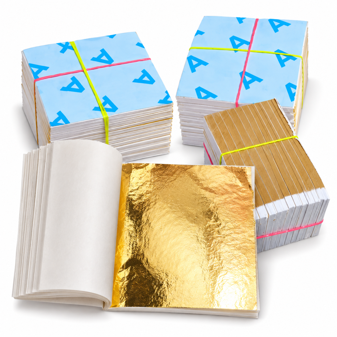 1000 gold leaf sheets 8x8 cm A Grade pack - Sumera Warq
