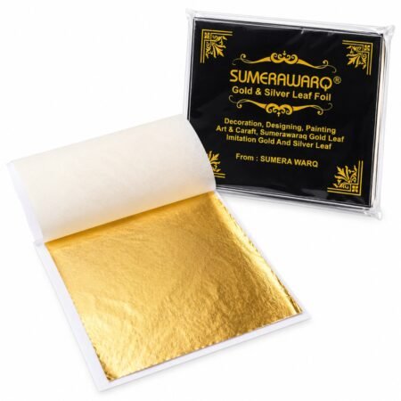 sumerawarq gold leaf foil sheets 8x8 cm 100 sheets