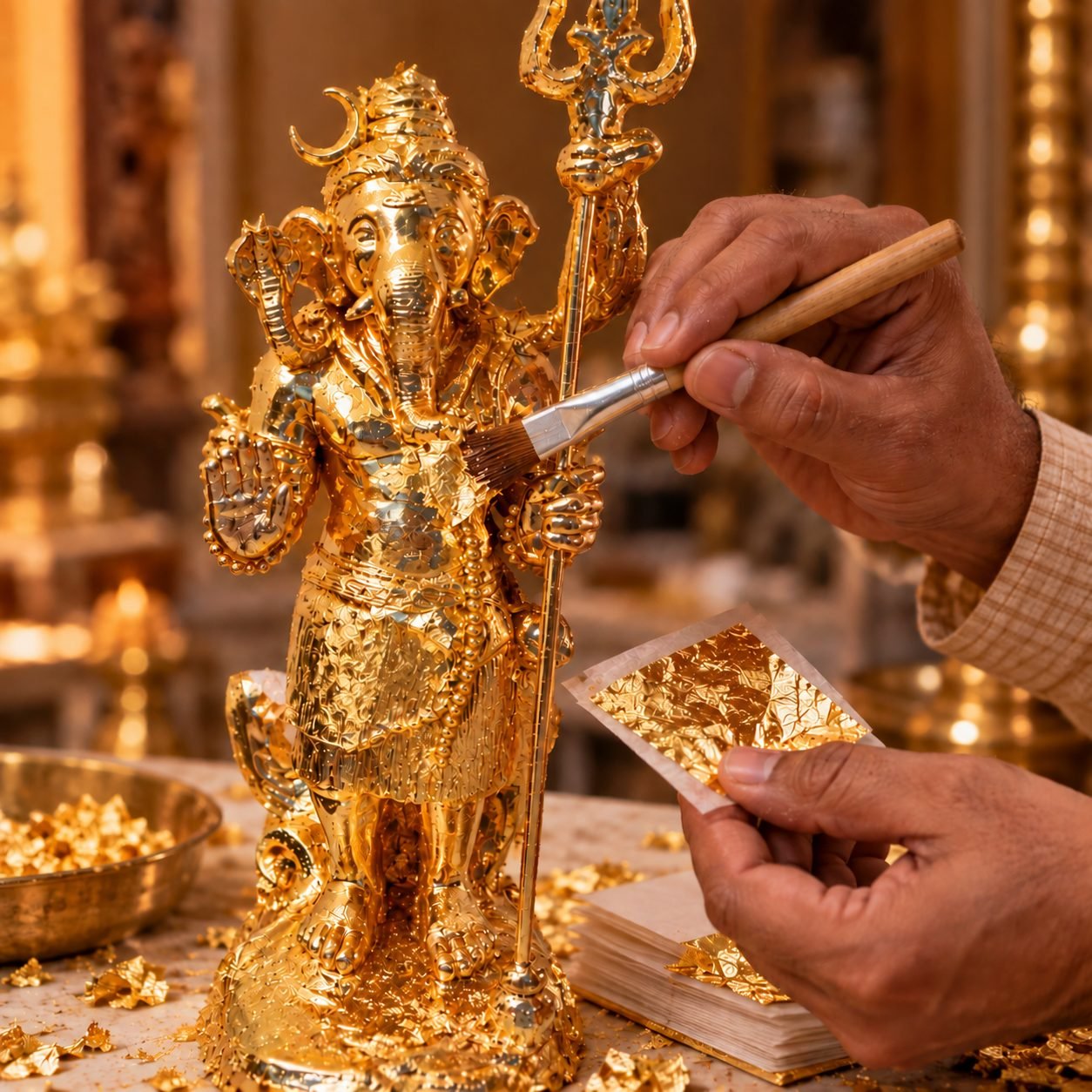 murti gold leafing service sumerawarq gold leaf foil sheets jaipur