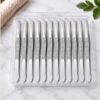 Gold leafing tweezer set of 12 in plastic storage box