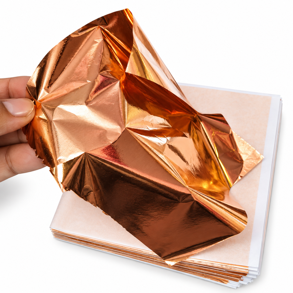 rose gold foil sheet haath me - 14x14 cm imitation metal leaf