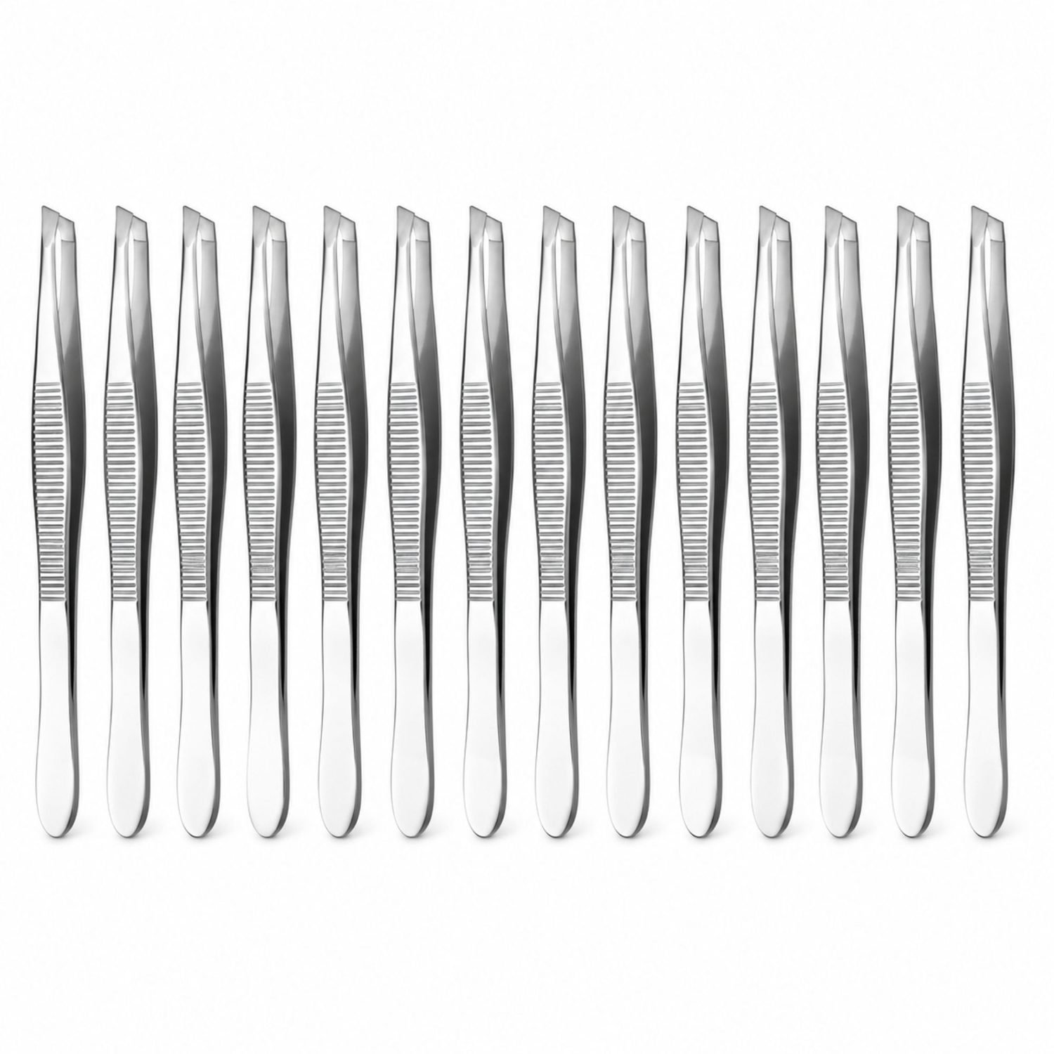 Gold Leafing Tweezer Set of 12 – Stainless Steel Slant Tip for Gold Leaf, Varak, Craft & Gilding