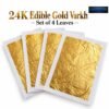 sumerawarq 24k edible gold varkh set of 4 leaves