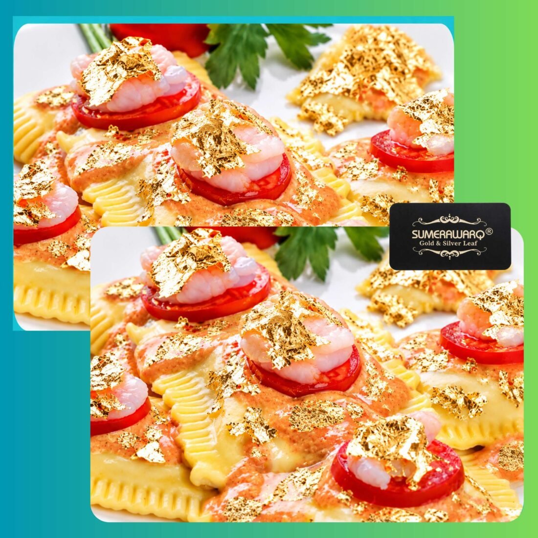 24K edible gold varkh 3x5 inch for food decoration