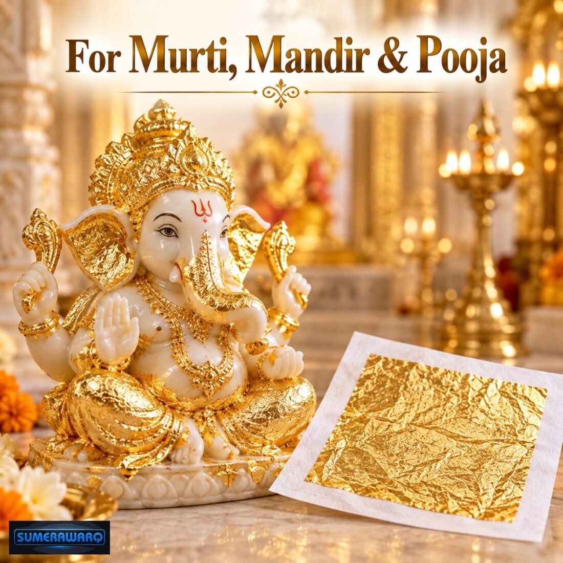 sumerawarq 24k gold varkh for murti mandir pooja