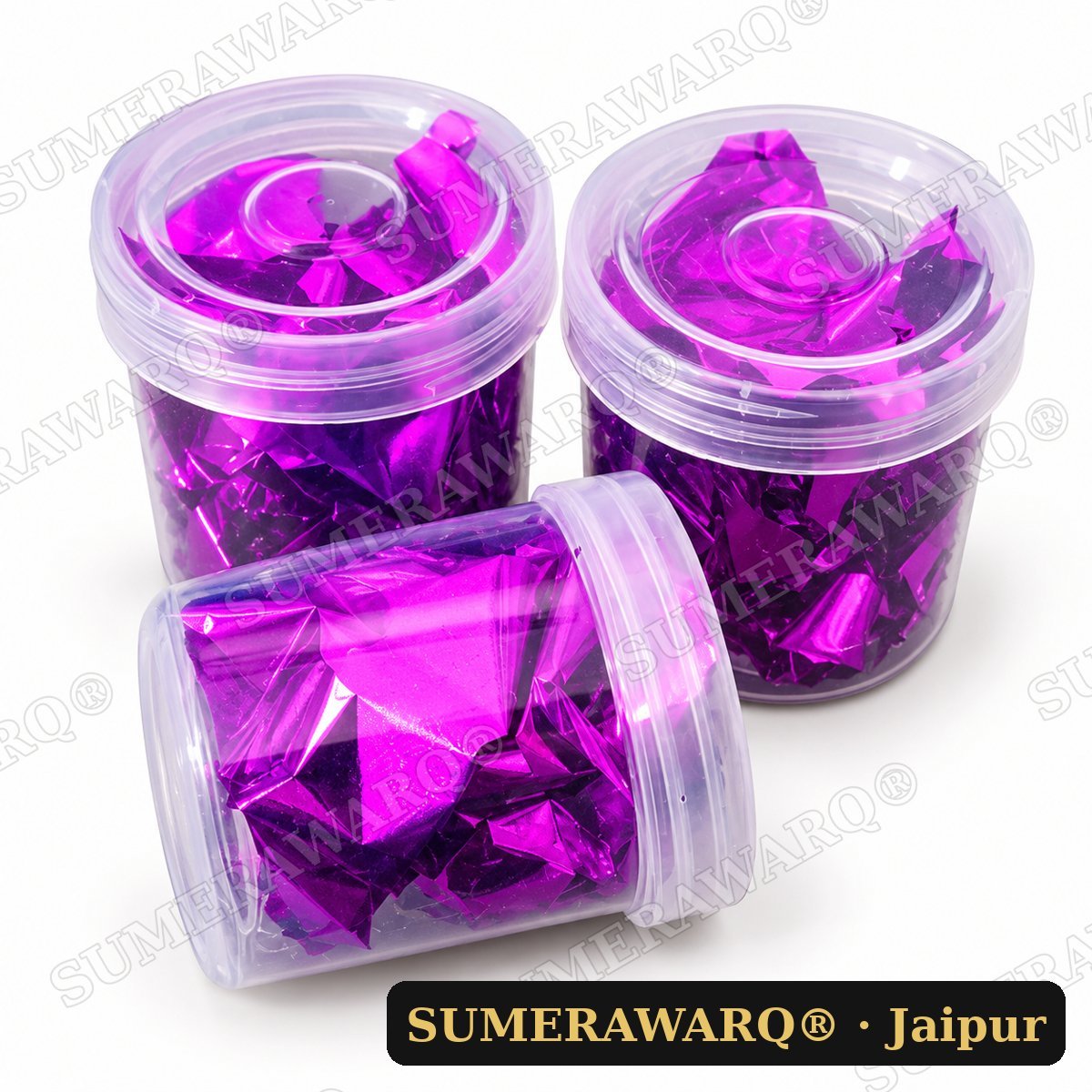 sumerawarq foil flakes jar purple