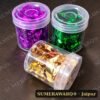 sumerawarq foil flakes jar purple green gold