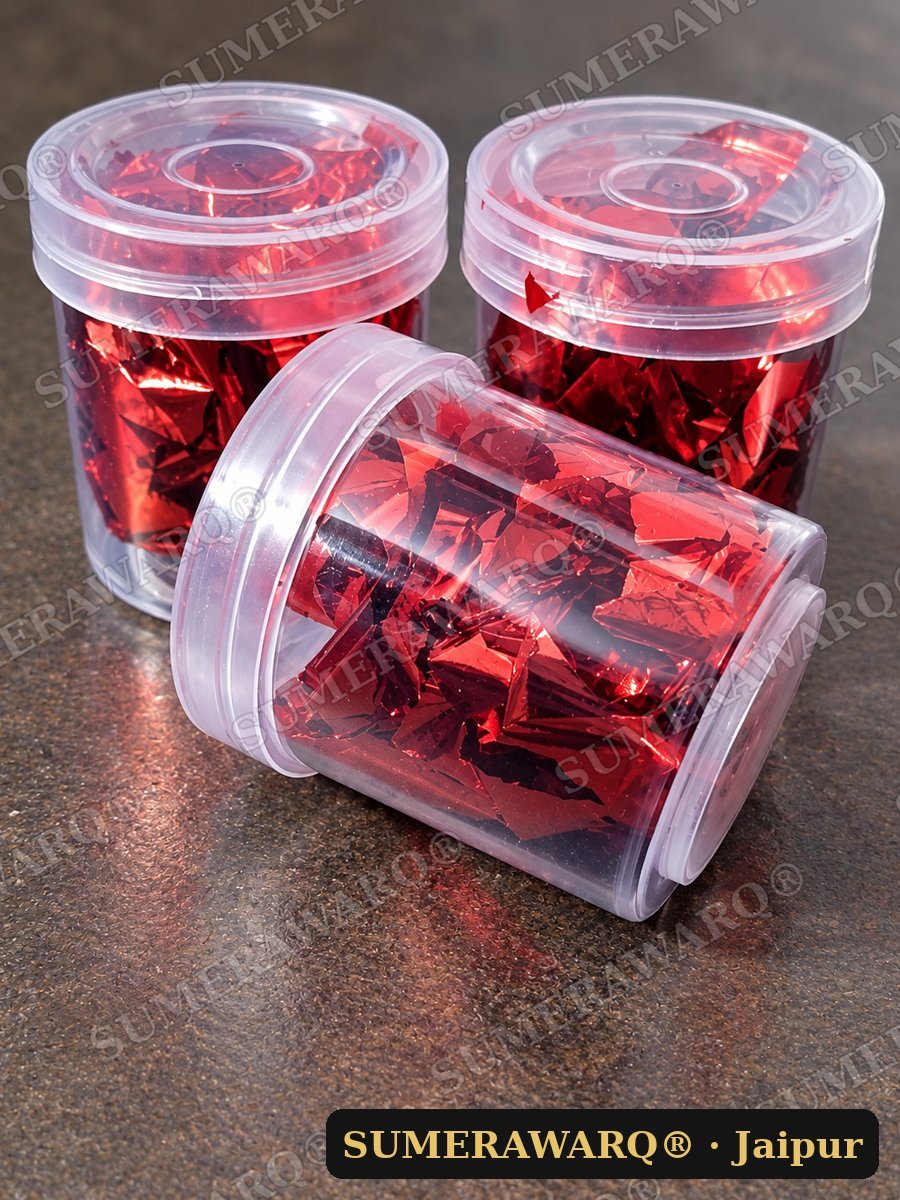 sumerawarq foil flakes jar red