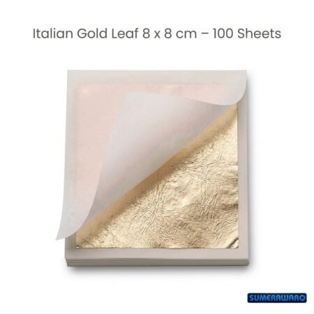sumerawarq italian gold leaf foil sheets 8x8 cm